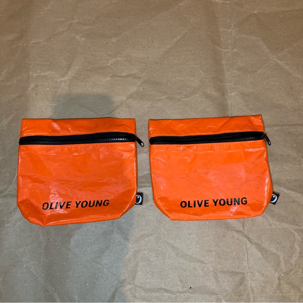 2 x olive young cosmetic bag